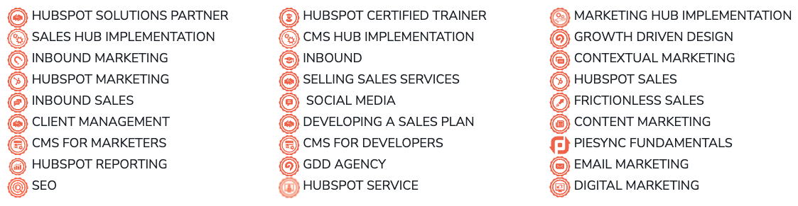 Our HubSpot Certifications